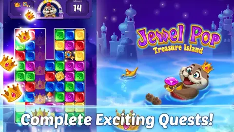 Jewel Pop: Treasure Island gameplay screenshot, second view